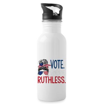 American Womens Vote We re Ruthless Feminist Women - 20 oz Water Bottle - white - Right