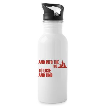Mountains Alps Hiking Nature - 20 oz Water Bottle - white - Right