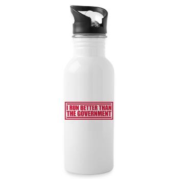 run better than government - 20 oz Water Bottle - white - Right