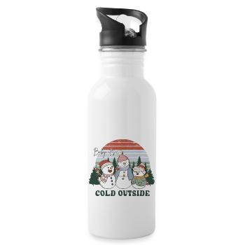 Baby it is cold outside - 20 oz Water Bottle - white - Right