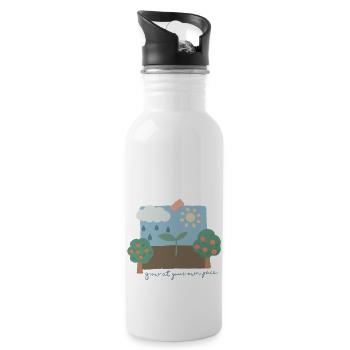 Nature Grow At Your Own Pace - 20 oz Water Bottle - white - Right
