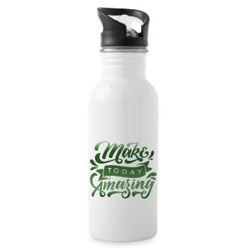 make to day amazing - 20 oz Water Bottle - white - Right