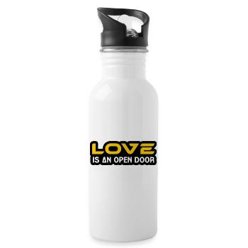 LOVE IS AN OPEN DOORTSHIRT SHIRT - 20 oz Water Bottle - white - Right
