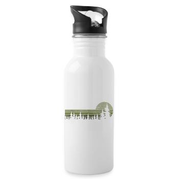 Emerald Pines Horizon Silhouette - 20 oz Water Bottle - white - Right