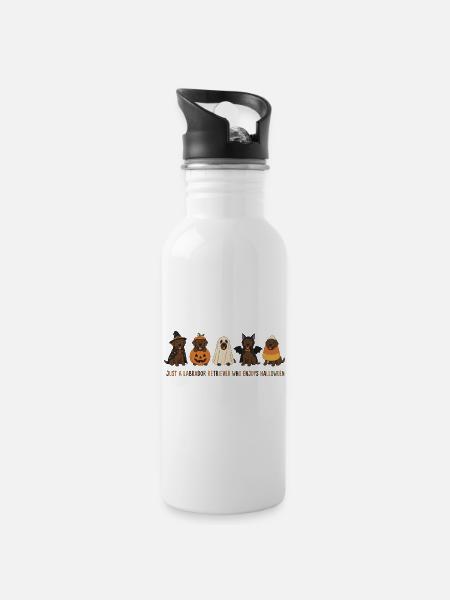Halloween Labrador Crew - 20 oz Water Bottle - white