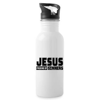 Jesus friend of Sinners - 20 oz Water Bottle - white - Right