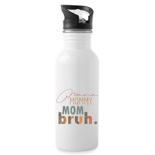 Mama Mommy Mom Bruh Tee Leopard Mother s Day - Water Bottle