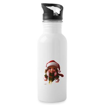 Christmas Joy Dwarf Stocking - Christmas -Santa - 20 oz Water Bottle - white - Right