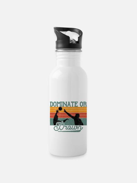 Dominate Or Drown - 20 oz Water Bottle - white
