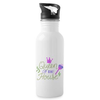 QUEEN OF THE HOUSE - 20 oz Water Bottle - white - Right