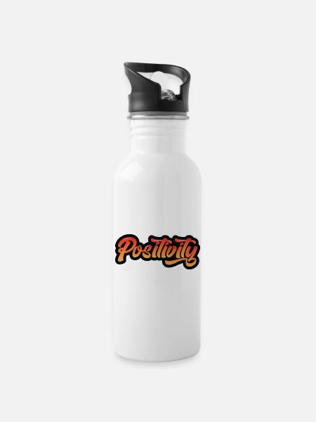 Positivity - 20 oz Water Bottle - white