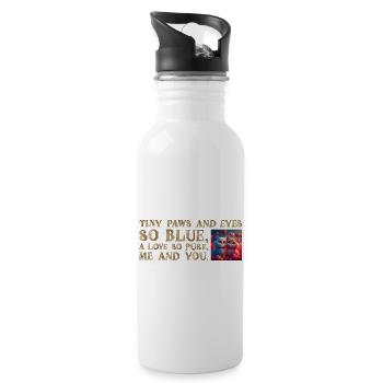 Tiny Paws - 20 oz Water Bottle - white - Right