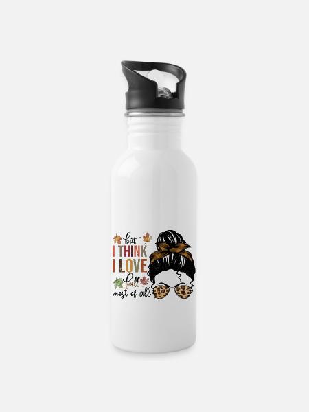 But I Think I Love Fall Most Of All - 20 oz Water Bottle - white