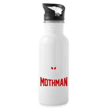 Folklore Monsters Cryptid Goth Mothman - 20 oz Water Bottle - white - Right