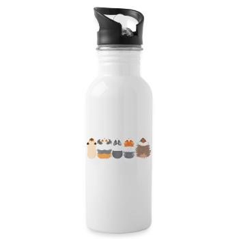 Funny 'Celebrate Diversity' Cute Guinea Pig - 20 oz Water Bottle - white - Right