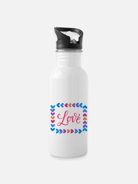 sweet love - 20 oz Water Bottle - white