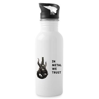 Heavy Metal - 20 oz Water Bottle - white - Right