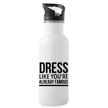 Dress like your already famous - 20 oz Water Bottle - white - Right