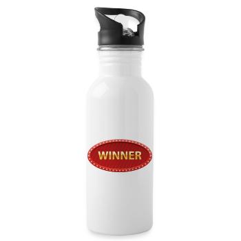 Winner Emblem - 20 oz Water Bottle - white - Right