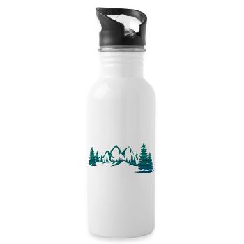 Mountains - 20 oz Water Bottle - white - Right