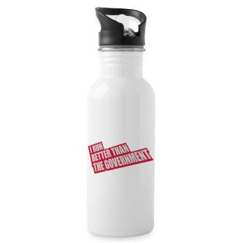 run better than government - 20 oz Water Bottle - white - Right