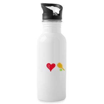 Paddleball Sports Mom Dad Retirement Peace Love Pi - 20 oz Water Bottle - white - Right