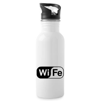 need wife - 20 oz Water Bottle - white - Right