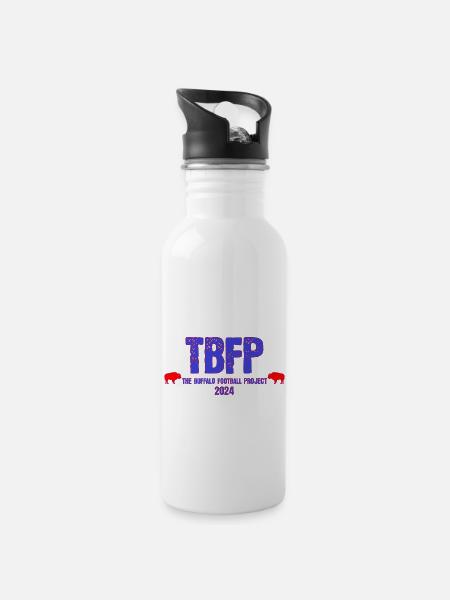 THE BUFFALO FOOTBALL PROJECT ONE HIT - 20 oz Water Bottle - white