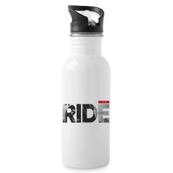 I would rather ride - 20 oz Water Bottle - white - Right