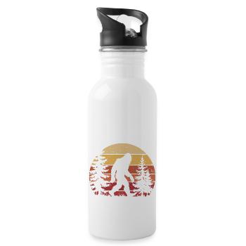 Funny Bigfoot Retro Sunset Vintage Forest Outdoor - 20 oz Water Bottle - white - Right