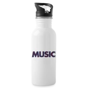 Music 3D – Text in Motion - 20 oz Water Bottle - white - Right