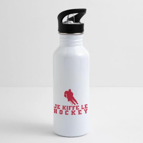 I love hockey - 20 oz Water Bottle