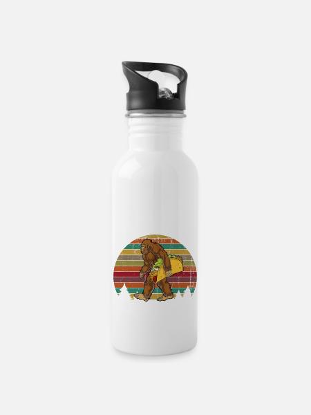 Bigfoot Taco Cool Black Gift - 20 oz Water Bottle - white