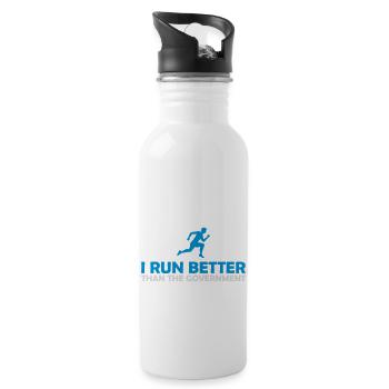 run better than government - 20 oz Water Bottle - white - Right