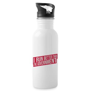 run better than government - 20 oz Water Bottle - white - Right