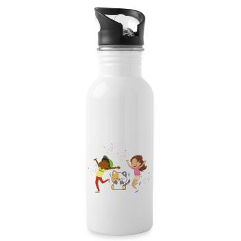 Belly Laugh Day or any Happy occasions and parties - 20 oz Water Bottle - white - Right