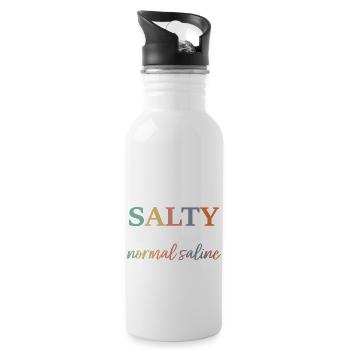 Salty Like Normal Saline - 20 oz Water Bottle - white - Right