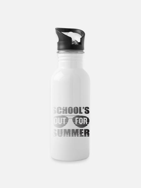 schools out for summer - 20 oz Water Bottle - white