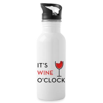 Its Wine OClock Time for wine - 20 oz Water Bottle - white - Right