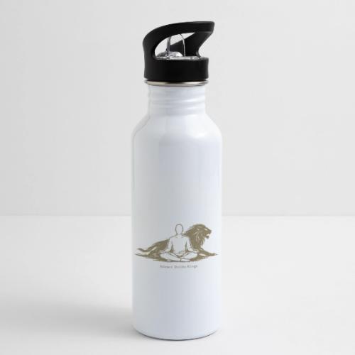 Silence Builds Kings Meditation Lion - 20 oz Water Bottle