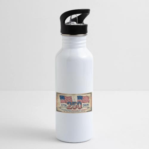 USA 250th Anniversary Flags Emblem - 20 oz Water Bottle