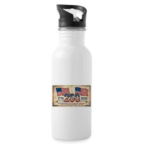 USA 250th Anniversary Flags Emblem - 20 oz Water Bottle
