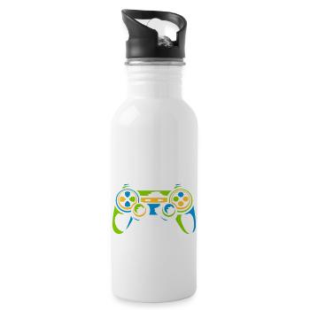 Colorful Controller Retro Console - 20 oz Water Bottle - white - Right