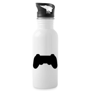 Silhouette console retro controller - 20 oz Water Bottle - white - Right