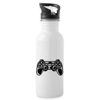console retro controller gamer - 20 oz Water Bottle - white - Right