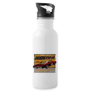 Vintage Muscle Car Race Event - 20 oz Water Bottle - white - Right