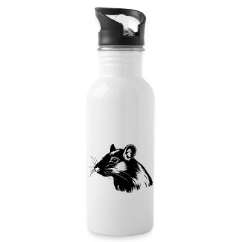 Rat Rodent Mouse - 20 oz Water Bottle - white - Right