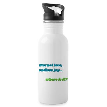 Love: Where's this destination? - 20 oz Water Bottle - white - Right