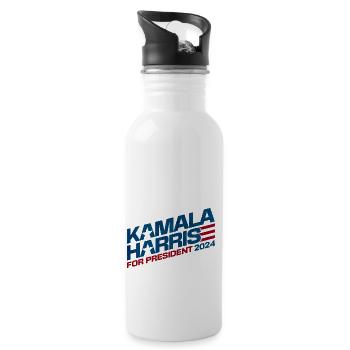 Kamala Harris 2024 For President Election Campaign - 20 oz Water Bottle - white - Right