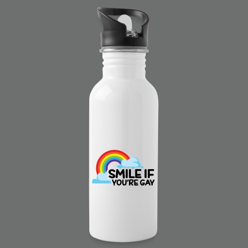 Smile If You're Gay LGBT Pride - 20 oz Water Bottle